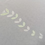 Weißer Voile-Vorhang - grüne Blätter 12159