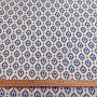 Baumwollstoff FOLK BLUE BLÄTTER