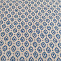 Baumwollstoff FOLK BLUE BLÄTTER
