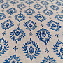 Baumwollstoff FOLK BLUE BLÄTTER