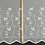 Luxuriöser bestickter weißer Vorhang - Blume 11775