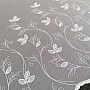 Luxuriöser bestickter weißer Vorhang - Blume 11775