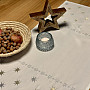 Bestickte Weihnachtstischdecke weiß mit Sternen
