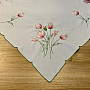 Bestickte Tischdecke und ovale bestickte TULPEN