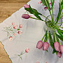 Bestickte Tischdecke und ovale bestickte TULPEN