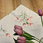 Bestickte Tischdecke und ovale bestickte TULPEN
