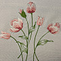 Bestickte Tischdecke und ovale bestickte TULPEN