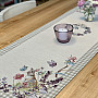 Gobelin-Tischdecke und Schal EASTER TIME beige kariert