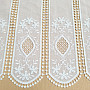 Luxuriöser bestickter Buntglasvorhang IVORY