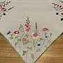 Bestickte Tischdecke und Schal WIESENBLUMEN