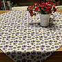 MONTANA PURPLE BLUE FLOWERS Tischdecke und Schal
