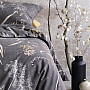Luxuriöse Flanellbettwäsche IRISETTE KOALA 8425-11 MEADOW GRASS dunkel. grau