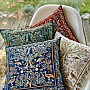 Gobelin-Kissenbezug WILLIAM MORRIS burgunderrot