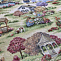 Gobelin-Tischdecke und Schal PARADIESGARTEN II