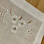 Bestickte Tischdecke und Schal DAISIES BROWN