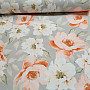 Dekorationsstoff OXFORD ORANGE FLOWER