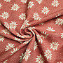 Luxuriöser Dekorationsstoff DAISIES RED