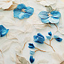 Dekostoff GARDEN blau-weiß