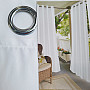 Dekorativer Outdoor-Vorhang GAIA WHITE Ringe