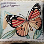 Dekorativer Kissenbezug POST STAMP BUTTERFLY