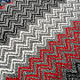 Moderner Teppich ZIG ZAG rot