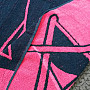 Handtuch am Strand RELAX 80x160 dark blue/pink