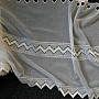 Moderne bestickte Gardine V309 weiss