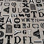 Dekorationsstoff TYPE Buchstaben