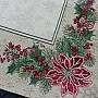 Gobelin Weihnachts-Tischdecke 95x95 Poinsettias LIDO