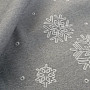 Gestickte Weihnachtstischdecken und Läufer Schneeflocken grau