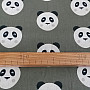 Baumwollstoff PANDA olivgrün