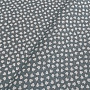 Baumwollstoff HERZ grau-blau