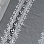 Moderne bestickte Gardine GERSTER 11388 weiße Blütenblätter