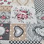 Dekorationsstoff LIA grau PATCHWORK