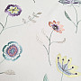 Bestickter Dekostoff mit Blumen RICHMOND lila