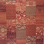 Luxus-Wollteppich ROYAL PATCHWORK red