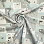 Baumwollstoff BABY ZOO blau