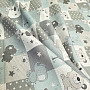Baumwollstoff BABY ZOO blau