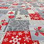 Dekorationsstoff PATCHWORK Weihnachten grau