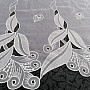 Vorhang für Glasmalerei - Voile mit Stickblättern 1696