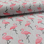 Dekorationsstoff FLAMINGO gris