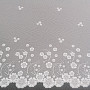 Jacquard-Vorhang A39000 weiße Blumen