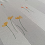Weiß gestreifter Schleiervorhang mit Blumen 829291/05