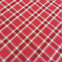 Dekorationsstoff Karo TISSE rouge/lin