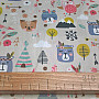 Baumwollsatin für Kinder TIERE IM WALD Digitaldruck