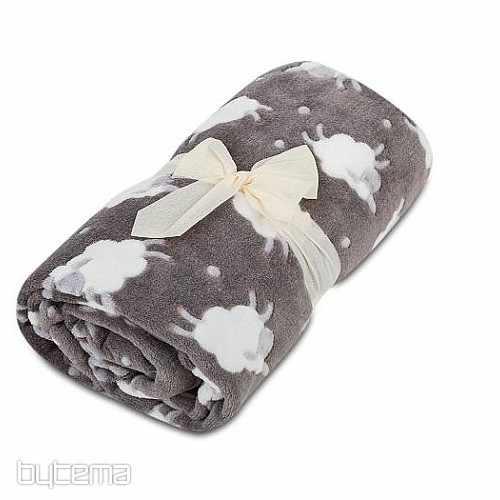 Babydecke SCHAFE dunkelgrau