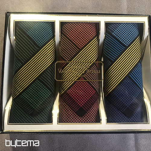 Herren-Stofftaschentücher - 3er-Set im Karton - Dunkel