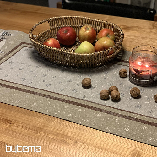 Gobelin Tischdecke, Schal und Gedeck WINTER LANDSCHAFT