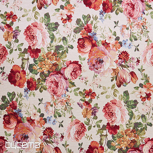 Gobelinstoff CREME ROSE