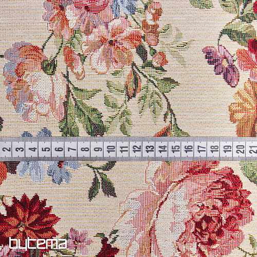 Gobelinstoff CREME ROSE